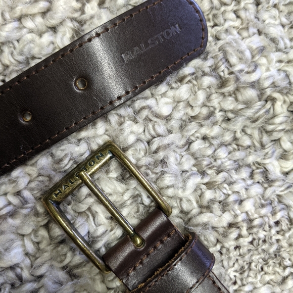 Halston leather autumnal coloured belt - Picture 4 of 8